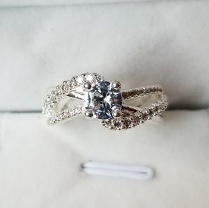 50% off! Brilliant Sterling Silver 3 Band Ring